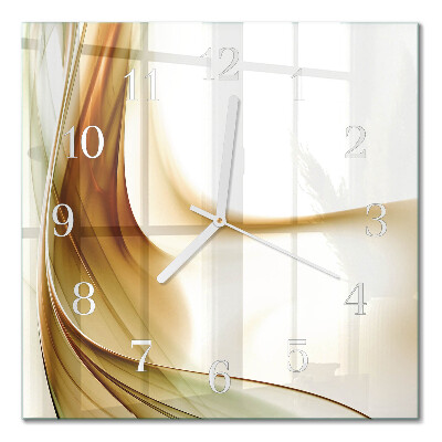 Horloge carrée en verre Abstraction