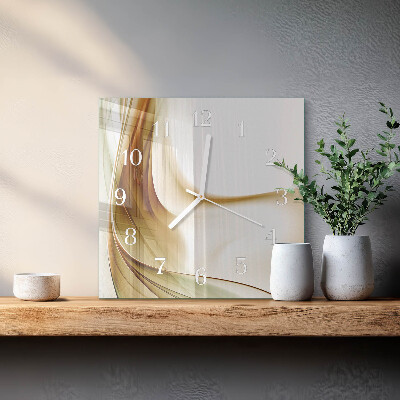 Horloge carrée en verre Abstraction