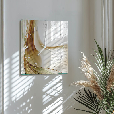 Horloge carrée en verre Abstraction