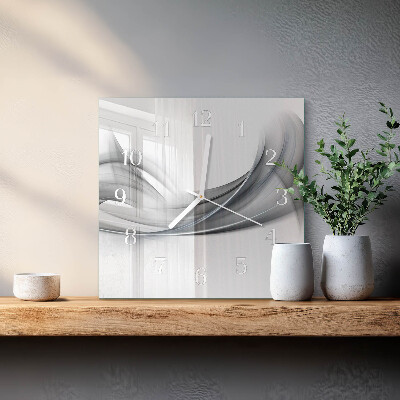 Horloge carrée en verre Abstraction