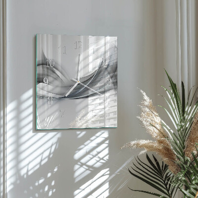 Horloge carrée en verre Abstraction