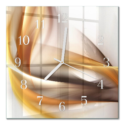 Horloge carrée en verre Abstraction