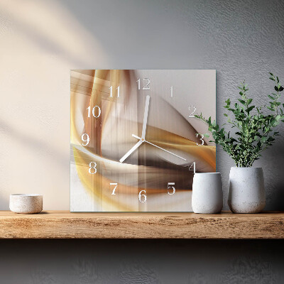 Horloge carrée en verre Abstraction