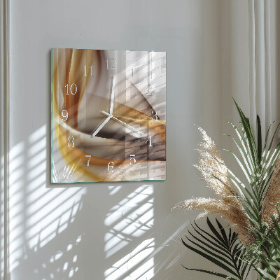 Horloge carrée en verre Abstraction