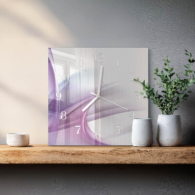 Horloge carrée en verre Abstraction
