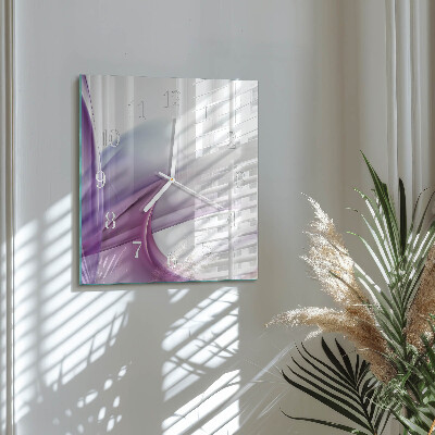 Horloge carrée en verre Abstraction