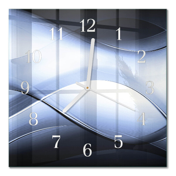 Horloge carrée en verre Abstraction
