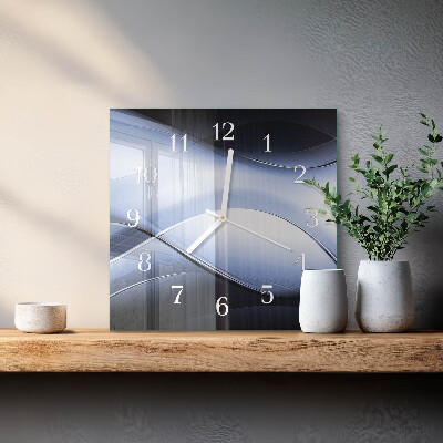 Horloge carrée en verre Abstraction
