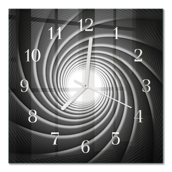 Horloge carrée en verre Vortex