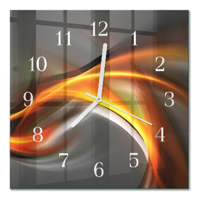 Horloge carrée en verre Abstraction