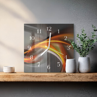 Horloge carrée en verre Abstraction