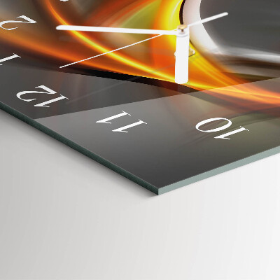 Horloge carrée en verre Abstraction