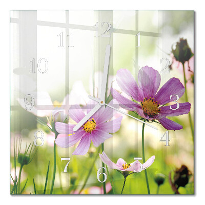 Horloge carrée en verre Prairie