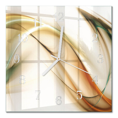 Horloge carrée en verre Abstraction