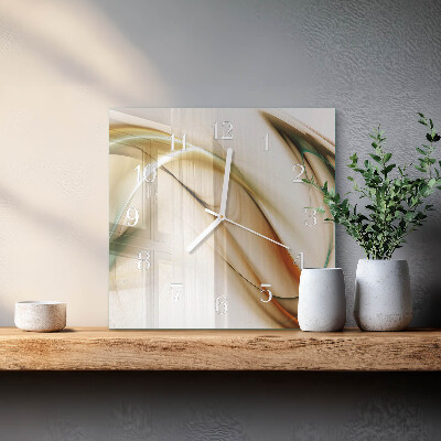 Horloge carrée en verre Abstraction