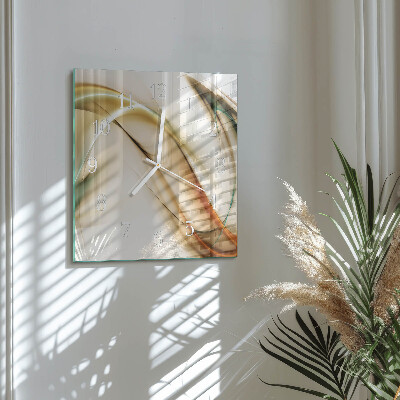 Horloge carrée en verre Abstraction
