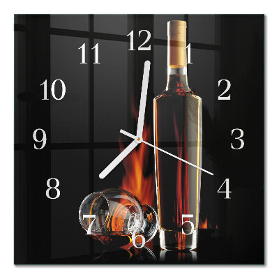Horloge carrée en verre Alcool