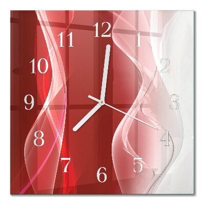 Horloge carrée en verre Abstraction