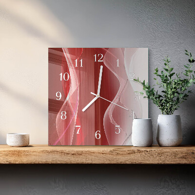 Horloge carrée en verre Abstraction