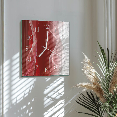 Horloge carrée en verre Abstraction