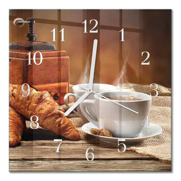 Horloge carrée en verre Moulin à café