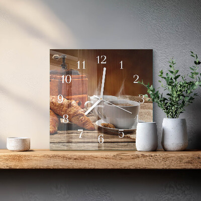 Horloge carrée en verre Moulin à café