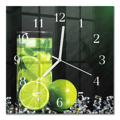 Horloge carrée en verre Carbonate de calcium