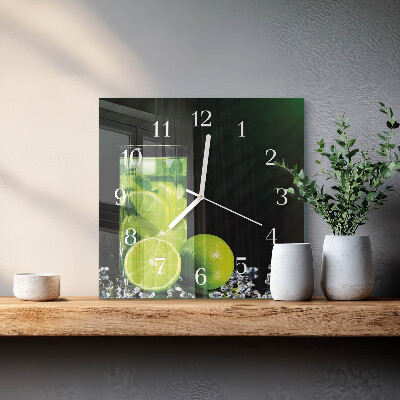 Horloge carrée en verre Carbonate de calcium