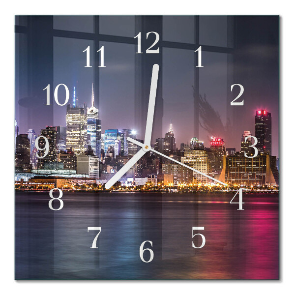 Horloge carrée en verre Horizon