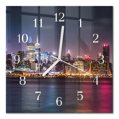 Horloge carrée en verre Horizon