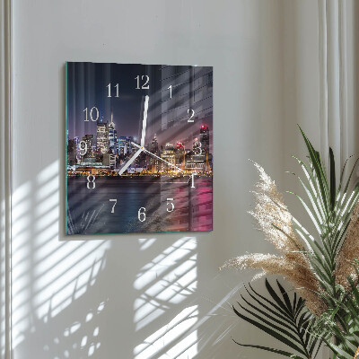 Horloge carrée en verre Horizon