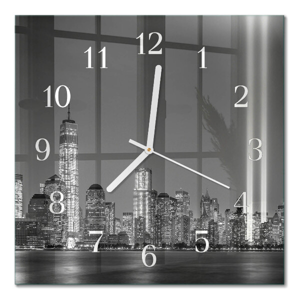 Horloge carrée en verre Horizon