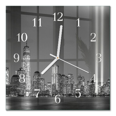 Horloge carrée en verre Horizon