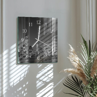 Horloge carrée en verre Horizon