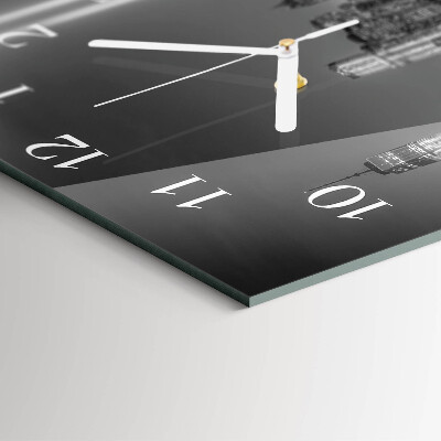 Horloge carrée en verre Horizon