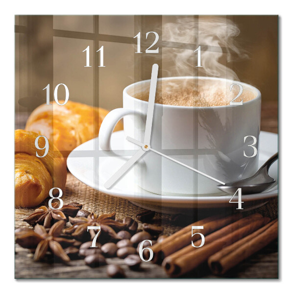 Horloge carrée en verre Cannelle anis