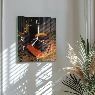 Horloge murale carrée Café