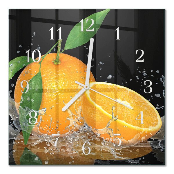 Horloge murale carrée Oranges
