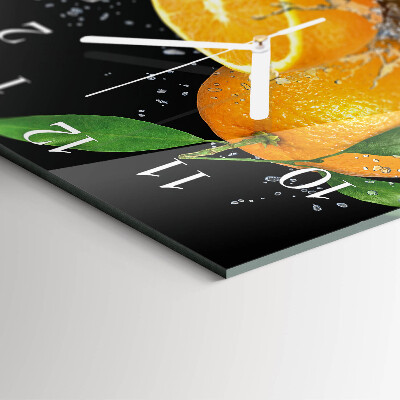 Horloge murale carrée Oranges