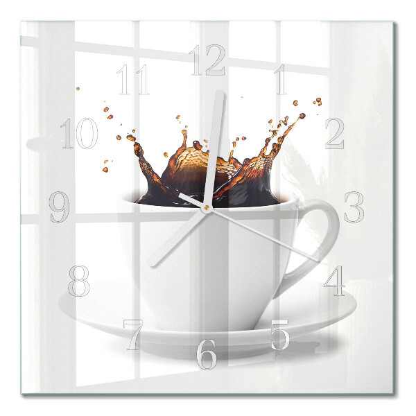 Horloge murale carrée Café