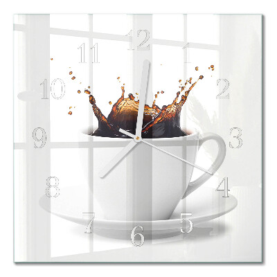 Horloge murale carrée Café