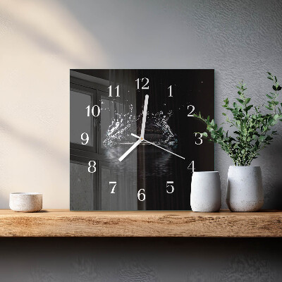 Horloge murale carrée Eau