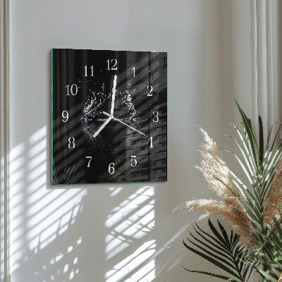 Horloge murale carrée Eau