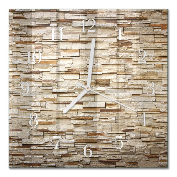 Horloge carrée en verre Mâchefer
