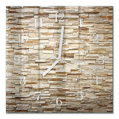 Horloge carrée en verre Mâchefer