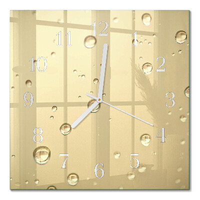 Horloge murale carrée Gouttes