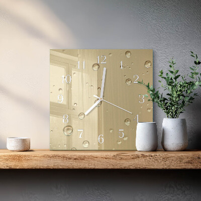 Horloge murale carrée Gouttes