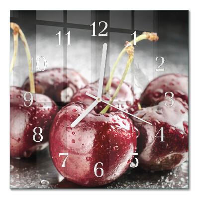 Horloge murale carrée Cerise
