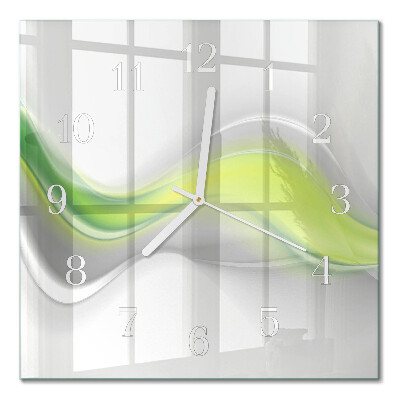 Horloge carrée en verre Vagues de couleur