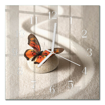 Horloge murale carrée Papillon